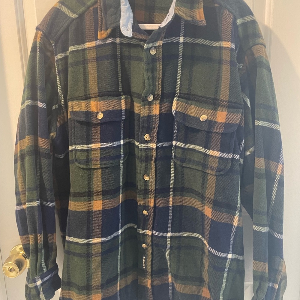 Dockers Green and Blue Lightweight Flannel Jacket